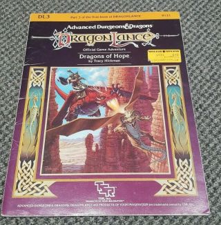 Dragonlance - Dragons Of Hope - Dl3 Tsr 9131 Ad&d Dungeons & Dragons