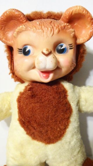 Vintage Rushton Rubber Face Teddy Bear 13 "