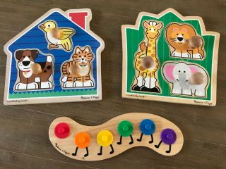 Melissa And Doug Handmade Chunky Wooden Puzzles For Children (3)