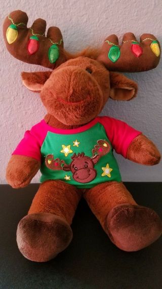 Build a Bear Christmas Moose Antlers Reindeer Lights Plush Stuffed Animal BABW 2