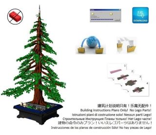 Lego Bonsai Custom American Redwood Sequoia Instructions Pot Tree Plant Garden