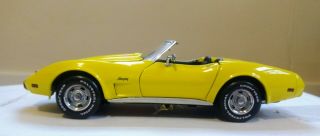 Franklin 1975 Corvette L88 Convertible - Yellow 1:24 Diecast
