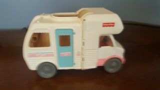 Vintage Fisher Price,  Fold - Out Camper For 4 Or 5 Inch Figures