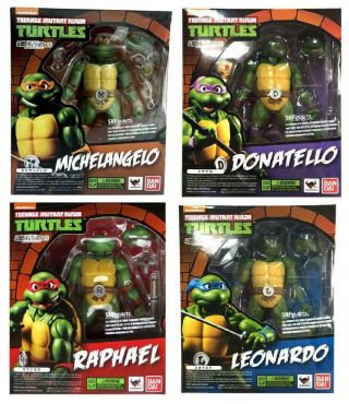 Teenage Mutant Ninja Turtles Set Of 4 S.  H Figuarts Figures Bandai Tmnt