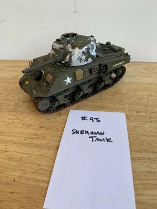 Built 1/35 Wwii Us Sherman Tank Painted Detailed