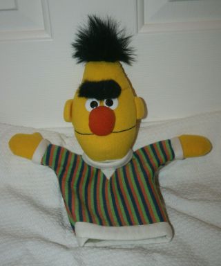 Vintage Bert From Sesame Street Hand Puppet By Applause