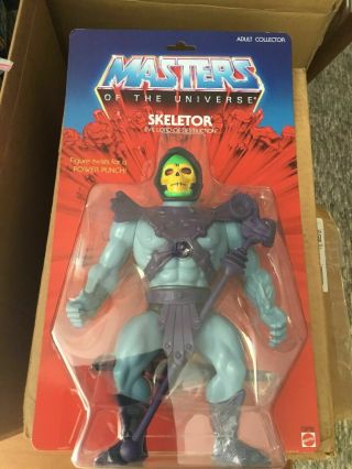 12 " Giant Retro Mattel Motu Masters Of The Universe Skeletor Figure Moc Mattel