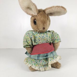 Vintage Mrs Rabbit Plush From Peter Rabbit Mother Stuffed Animal