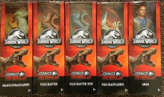 Mattel Jurassic World Dino Rivals 12 Inch - Set Of 5 Owen And More