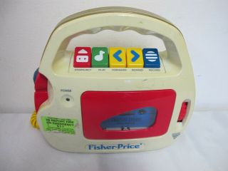 Vintage Fisher Price Cassette Player Tape Recorder Microphone Bible Songs