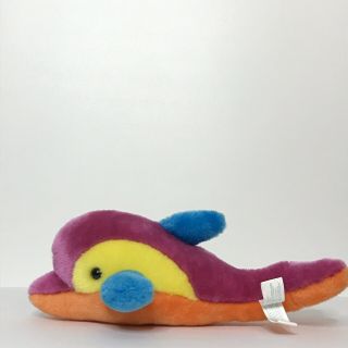Dolphin Plush Stuffed Animal Colorful 13 " Long Cuddletown Friends
