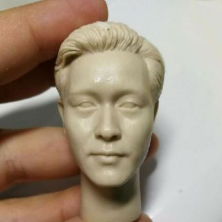 Unpainted 1/6 Scale Rouge Leslie Cheung Head Sculpt Blank Fit 12 " Figure