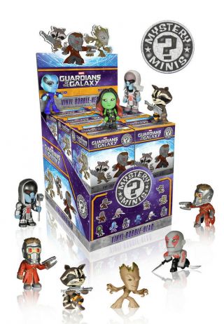 Guardians Of The Galaxy Mystery Mini 2.  5 " Blind Box Vinyl Figures (12) By Funko