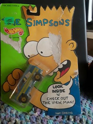 1:64 THE SIMPSONS HOT WHEELS 1990 BLUE FAMILY CAMPER/ PACKAGE 2