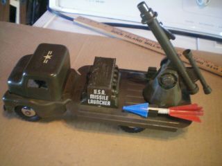 1950s Structo Us Army Missile Launcher Truck W / Missile