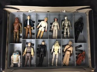 Vintage Star Wars Empire Strikes Back Action Figure Collector ' s Case w/ figures 3
