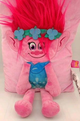 Dreamworks Trolls Pillow Pets - Poppy Stuffed Animal Plush Toy Travel Pillow