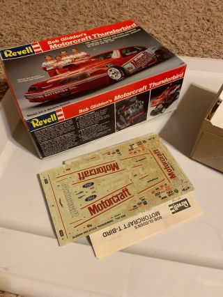 Revell Bob Glidden’s Motorcraft Thunderbird 1/24 Scale 1988 Open Box