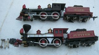 2 Bachmann Ho 4 - 4 - 0 Steam Locomotives & Tenders 119 Up And Jupiter