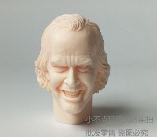 1/6 Scale Shocking Guy The Shining Jack Nicholson Custom Head Sculpt Unpainted