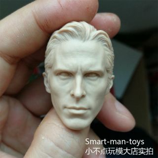 Blank 1/6 Scale Head Sculpt Christian Bale Batman Unpainted