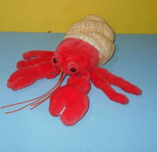 Wild Republic Plush Red Hermit Crab Bean Bottom Soft Stuffed Animal 16 " Long