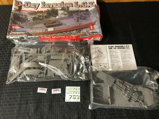 Lindberg D - Day Invasion L.  C.  T.  Model Kit 70867 Us Army Opened Inside