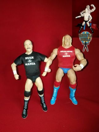 Wwe Mattel Elite Custom Hulk Hogan Mean Gean Okerlund Wrestling Figure Flashback