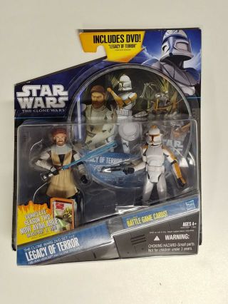 Star Wars Legacy Of Terror Clone Wars Dvd Set Obi - Wan Kenobi Clone Trooper