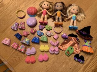 Fisher Price Snap N Style 3 Dolls,  Clothes,  Accessories,  Witch & Ballerina