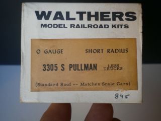 Vintage Walthers O Scale Pullman 3305 S Wood/metal Railroad Kit