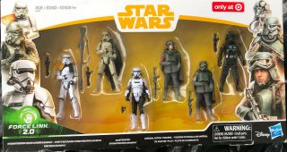 Star Wars Force Link 2.  0 6 Figure Pack Troopers And Han Solo 2018 Hasbro