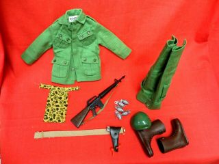 1964 Vintage Gi Joe Joezeta : 1966 Green Beret Special Forces Uniform / Gear