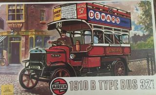 Airfix 1/32 1910 B Type Bus Code No.  05443 - 8 Made In England.  Kit Still In Bag