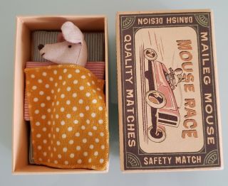 Maileg - Little Sister Boxed Mouse Little Sister Safety Match Danish Design