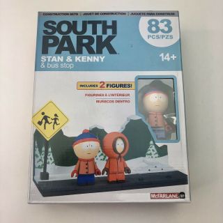 Mcfarlane South Park Stan And Kenny Bus Stop 83 Piece Construction Set 2017