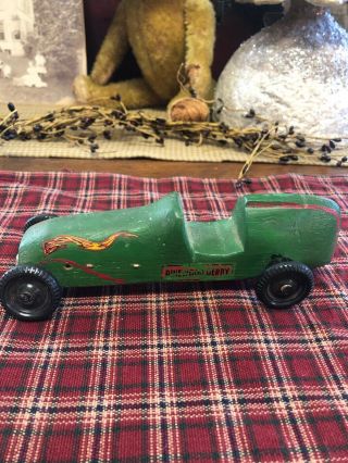 Pinewood Box Soapbox Derby Race Car Wooden Pine Wood Racer Boy Scout Race 1953