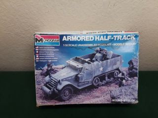 Monogram 1/35 Scale Wwii U.  S.  Army Armored Half Track Model Kit 6401,  As - Is