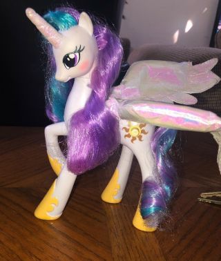 My Little Pony Princess Celestia 8.  5 " Tall Talking Pony With Light Up Wings