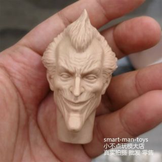 Blank 1/6 Scale Head Sculpt The Joker Unpainted Fit 12  Figure Body