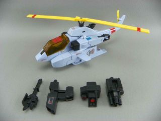 Vintage Hasbro 1985 Transformers G1 Autobot Helicopter Whirl Figure Complete