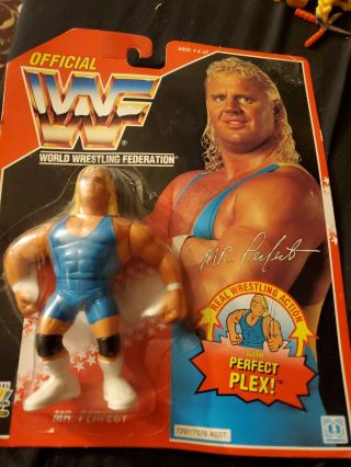 Wwe Wwf 1993 Mr Perfect Curt Hennig Action Figure Hasbro Carded Red