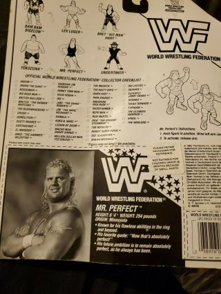 WWE WWF 1993 MR PERFECT CURT HENNIG ACTION FIGURE HASBRO carded red 2