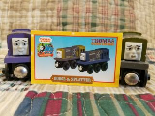 Dodge & Splatter Trains W/ Card Thomas The Tank Engine & Friends Wooden Railway