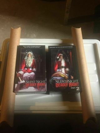 Silent Night,  Deadly Night Parts 1 & 2 Neca 2 Figures & Posters Scream Factory