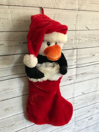 Dan Dee Animated Singing Penguin Christmas Holiday Stocking 3