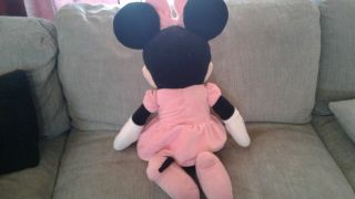 Minnie Mouse Large 26 inch Disney Plush Doll Kids Stuffed Animal Pink and White 2