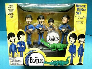 Mcfarlane The Beatles Saturday Morning Cartoon Deluxe Box Set Action Figures Mib