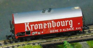 Sncf Kronenbourg Refrigerated Bier Wagon By Minitrix N Gauge (9)