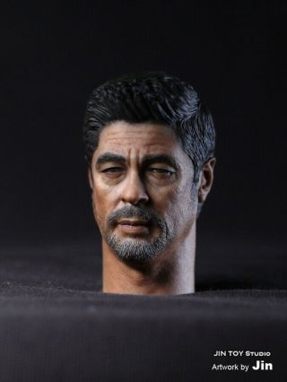 Benicio del Toro as Alejandro from Sicario 1/6 Custom Head Sculpt 2